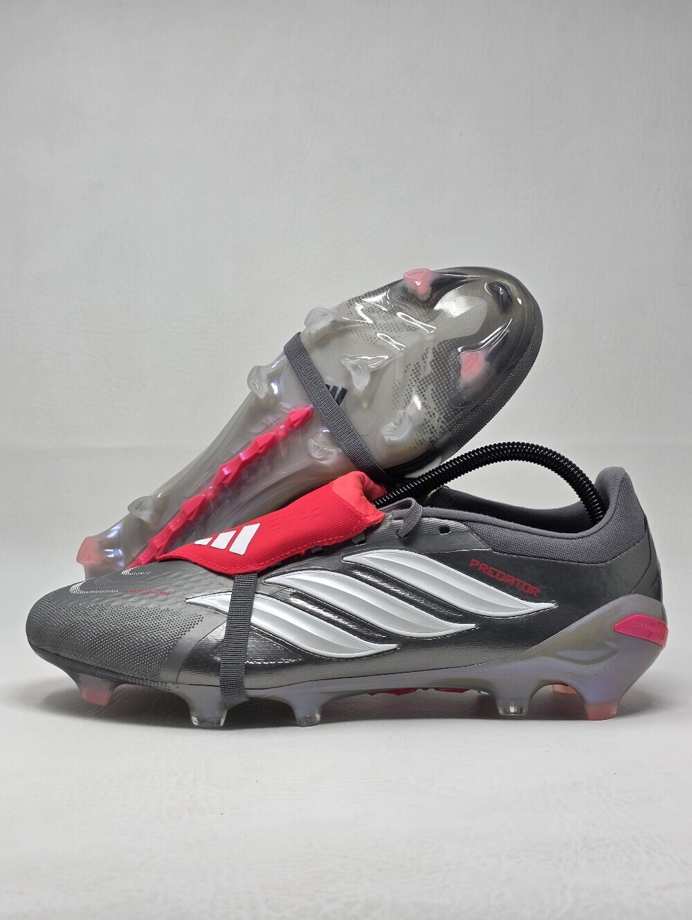 Adidas Predator Pro Tongue FG Football Soccer Cleats Grey Mens Size 7 JR3324 New